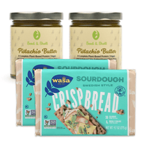 Load image into Gallery viewer, 100% Pistachio Nut Butter &amp; Sourdough Crispbread Set - 100% 피스타치오 버터와 크래커 세트 (Best By: May 2025)
