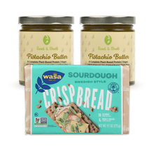 Load image into Gallery viewer, 100% Pistachio Nut Butter &amp; Sourdough Crispbread Set - 100% 피스타치오 버터와 크래커 세트 (Best By: May 2025)
