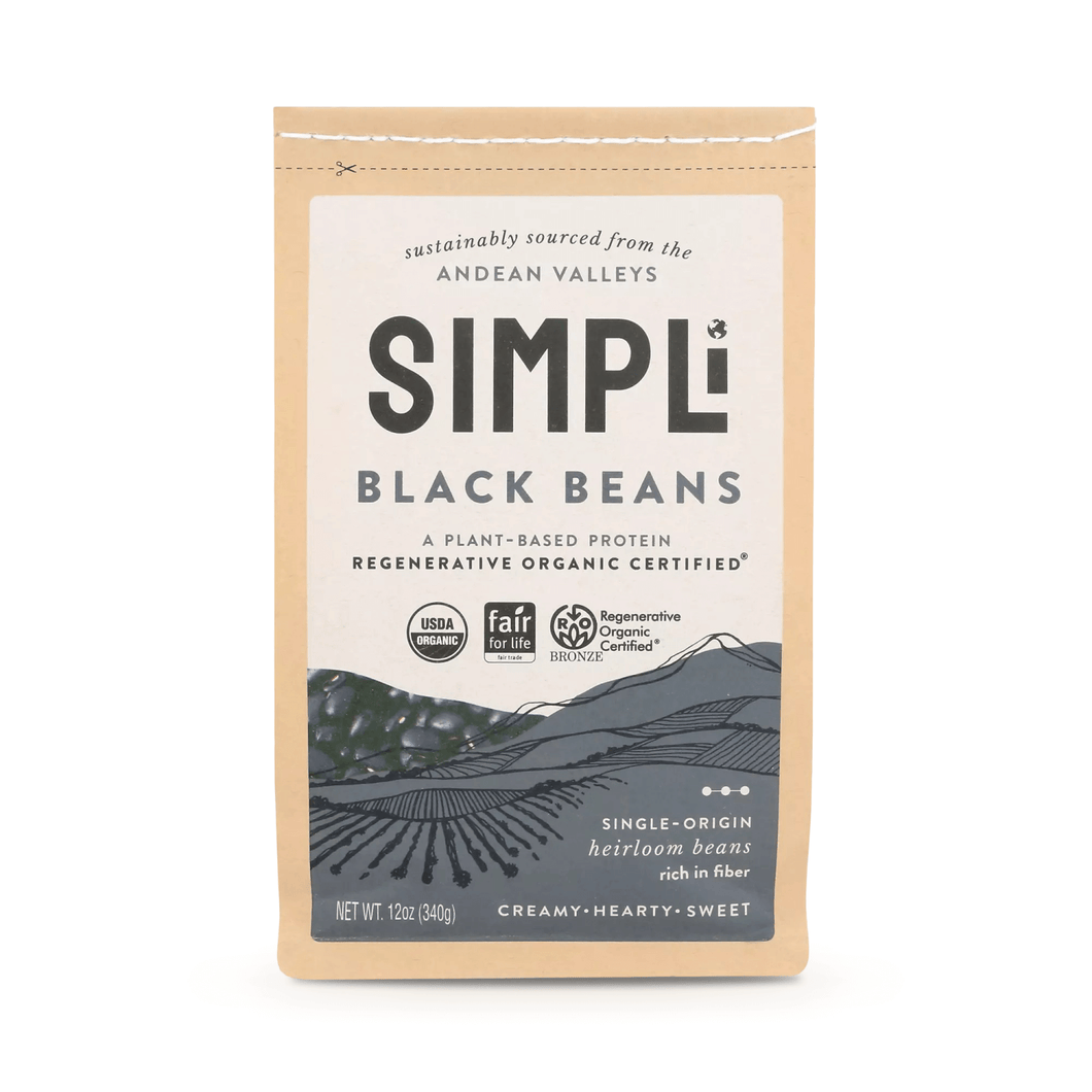 SIMPLi REGENERATIVE ORGANIC CERTIFIED® BLACK BEANS - 심플리 유기농 검은콩 (Best By: May. 2026)